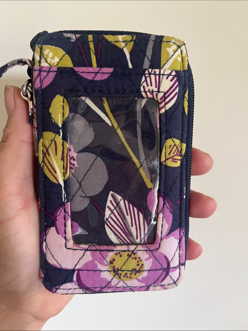 Vera Bradley Plumb Petals Nightingale Patterns Compact Wristlet Wallet - Picture 7 of 10